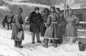 Дүрслэх-урлаг-Г.Одонгийн-бүтээл-Малчдын-дунд-1975-он